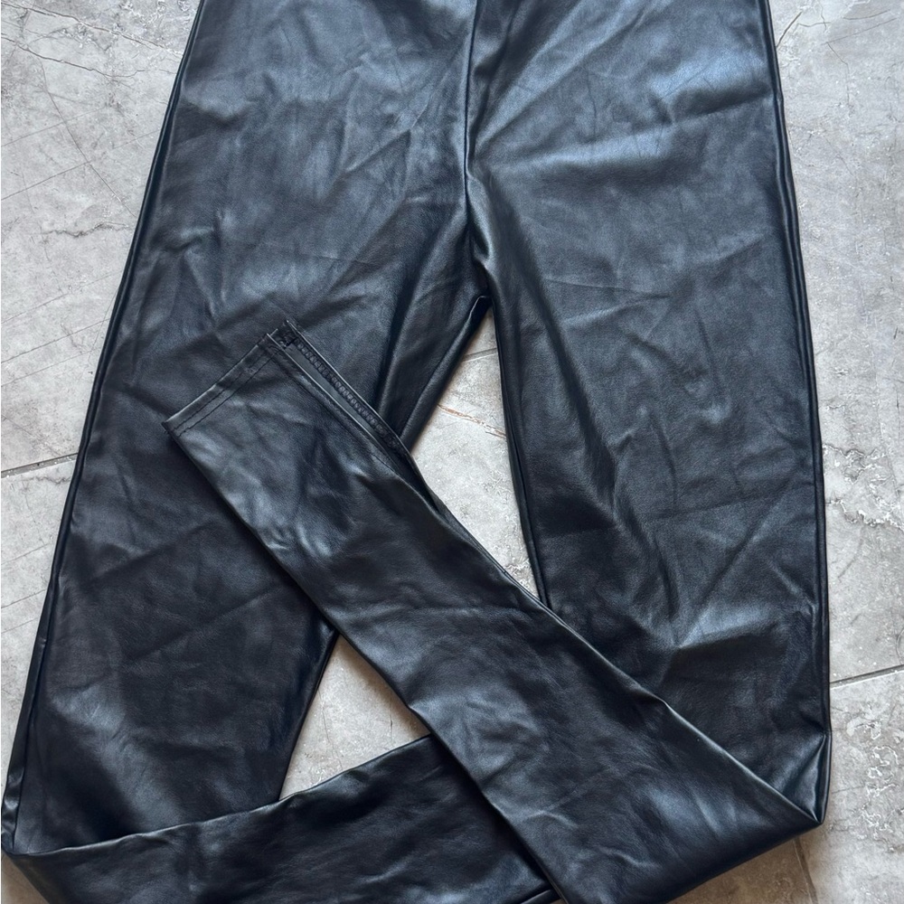 PrettyLittleThing Black Faux Leather Skinny Leggings